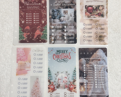 No.34 クリスマスsavingタイプ A6 saving リフィルバインダー貯金韓国