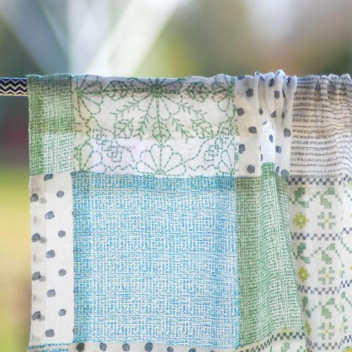 カフェカーテン☆大人気商品☆パッチワーク☆コットン☆インド綿