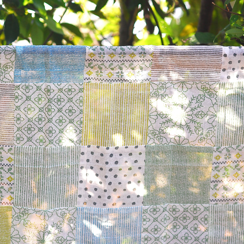 カフェカーテン☆大人気商品☆パッチワーク☆コットン☆インド綿