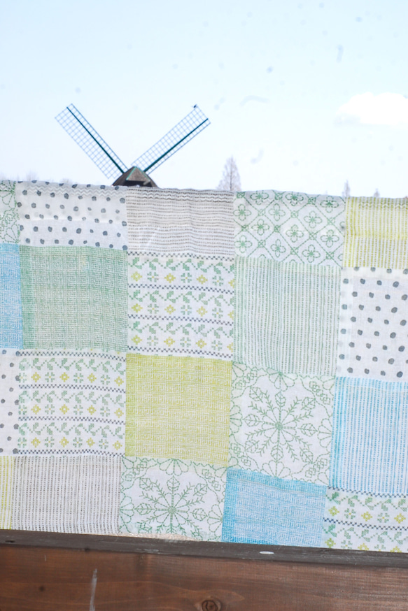 カフェカーテン☆大人気商品☆パッチワーク☆コットン☆インド綿