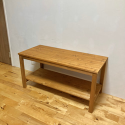 ハンドメイド　木製スリムベンチ 無垢材のスリムベンチ｜玄関や廊下にぴったり【幅90cm奥行21cm】カフェ