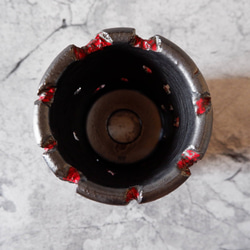 3.5号艶流紋黒Bloodyスリット鉢319　塊根植物　多肉植物　アガベ　盆栽　植木鉢　作家鉢　沖縄 5枚目の画像