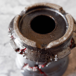 5.5号艶流紋黒Bloodyスリット鉢320　塊根植物　多肉植物　アガベ　盆栽　植木鉢　作家鉢　沖縄 6枚目の画像