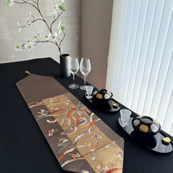 ◼︎58◼︎一点物 正絹 高級袋帯 ランチョンマット4枚セット【帯