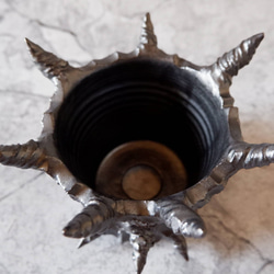 4号艶流紋黒棘マダム鉢321　塊根植物　多肉植物　アガベ　盆栽　植木鉢　作家鉢　鉢皿　沖縄 4枚目の画像