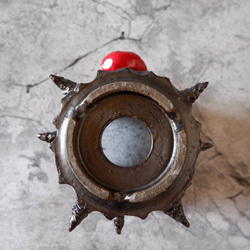 4号艶流紋黒棘マダム鉢321　塊根植物　多肉植物　アガベ　盆栽　植木鉢　作家鉢　鉢皿　沖縄 7枚目の画像