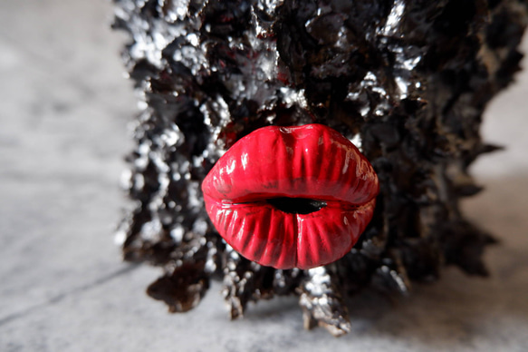 4.5号艶流紋黒鬼マダム鉢322　塊根植物　多肉植物　アガベ　盆栽　植木鉢　作家鉢　鉢皿　沖縄 2枚目の画像