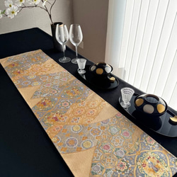 ◼︎58◼︎一点物 正絹 高級袋帯 ランチョンマット4枚セット【帯