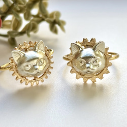 再販 レジン 螺鈿細工風猫ちゃんのネックレス ネックレス・ペンダント