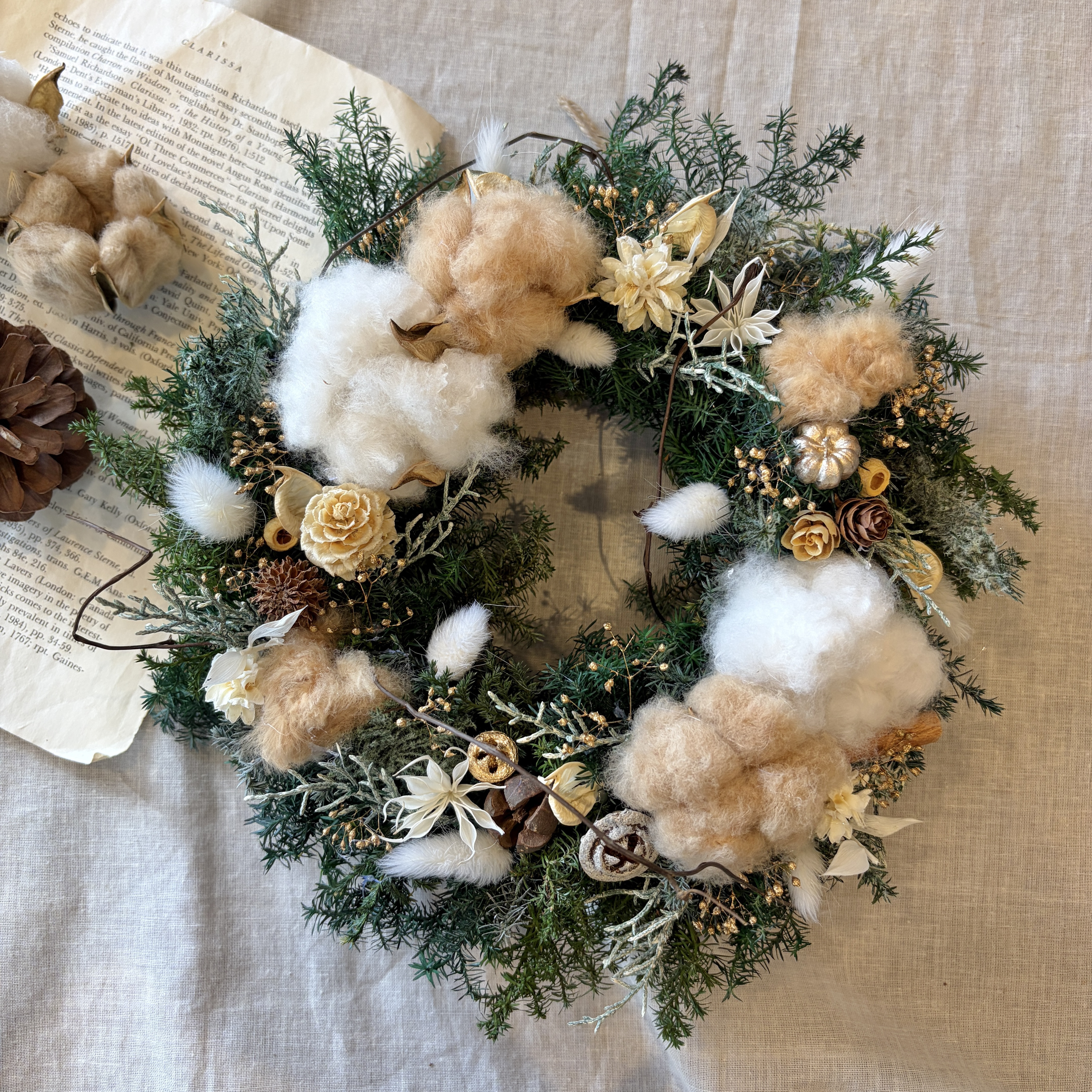 ♡新作♡秋色　ドライフラワー　花束　スワッグ