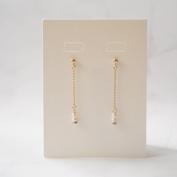 ▷新作　大人の上品　ピアス　イヤリング　14kgf　高品質　パール　華奢　ひとめぼれ新作2026 7枚目の画像