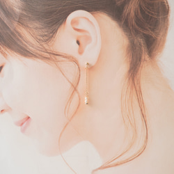 ▷新作　大人の上品　ピアス　イヤリング　14kgf　高品質　パール　華奢　ひとめぼれ新作2026 4枚目の画像