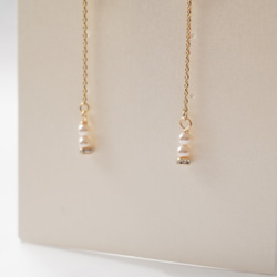 ▷新作　大人の上品　ピアス　イヤリング　14kgf　高品質　パール　華奢　ひとめぼれ新作2026 6枚目の画像