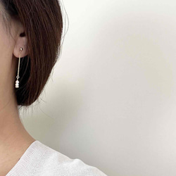 ▷新作　大人の上品　ピアス　イヤリング　14kgf　高品質　パール　華奢　ひとめぼれ新作2026 5枚目の画像