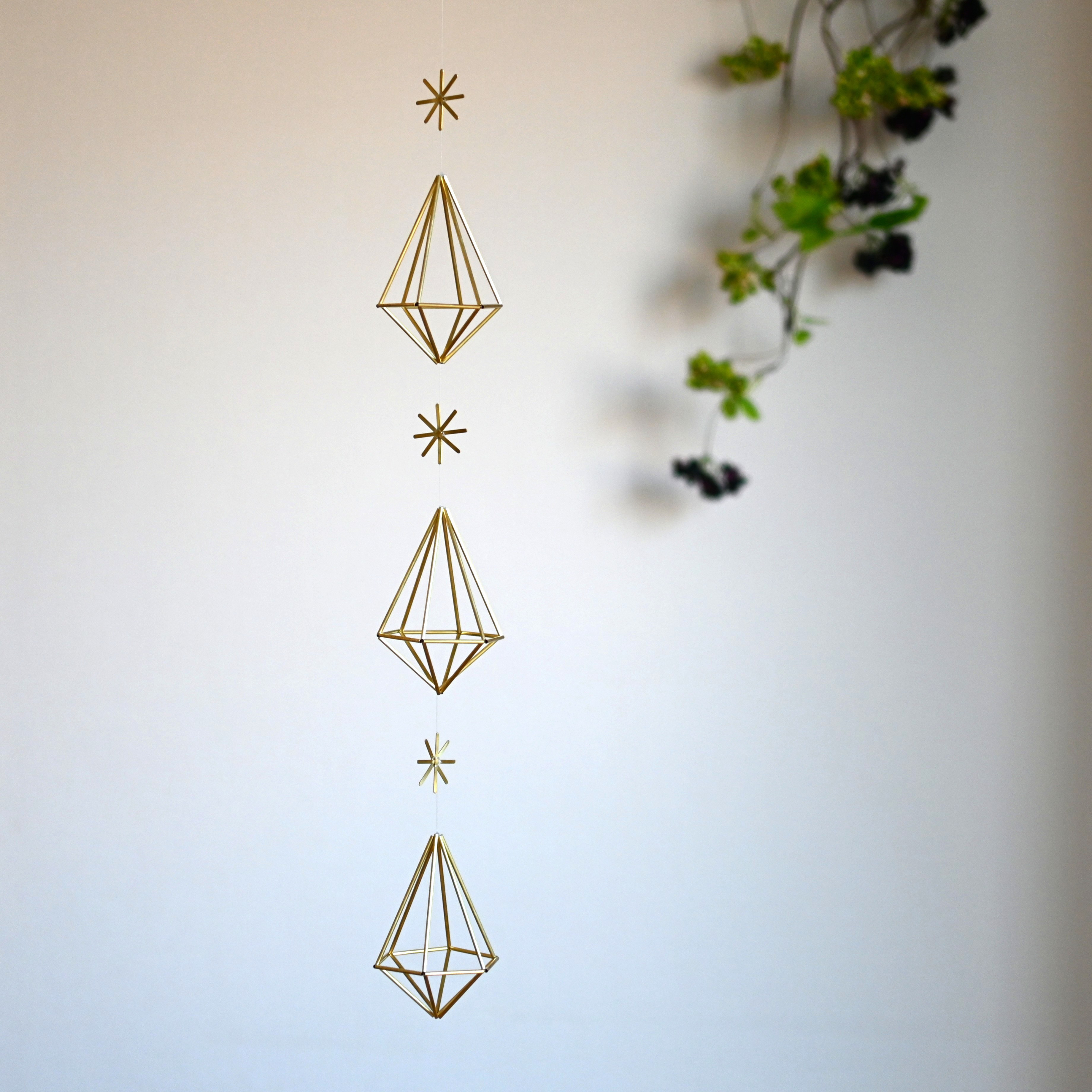 真鍮ヒンメリ＊しずく　北欧 インテリア 雑貨　モビール