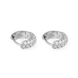 ラウンドパヴェフープピアス E171H25929-W（4週間発送） 3枚目の画像