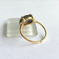 【リング】天然石アイオライト　7～11号　Silver925・18KGP仕上げ　ハンドメイド 3枚目の画像