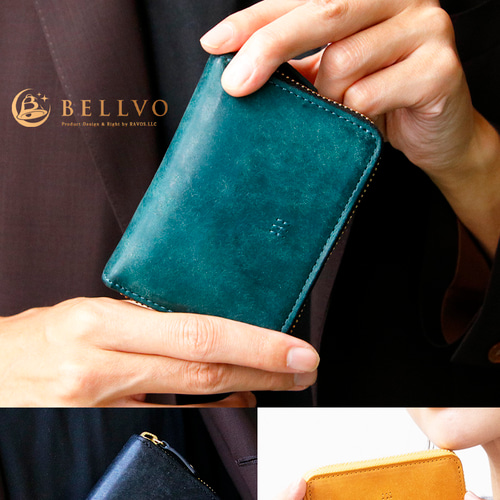 （値下中）SATTO Pro BELLVO Italy 二つ折り財布 お札は折らず・膨れない新構造を実現したラウンドZIPミニ財布 SATTO