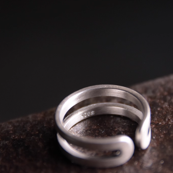 〇• Ring •〇  925 スターリング シルバー プレーン カップル リング