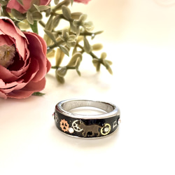 再販 レジン 螺鈿細工風の猫ちゃん アンブレラマーカー 傘・日傘