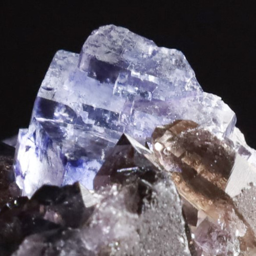 美術品的 天然 フローライト オン スモーキークォーツ「世界的鉱石の名