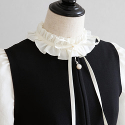 【人気のニットジレワンピ！】ホールガーメント オープンファスナー ジレワンピース【ブラック】 13枚目の画像