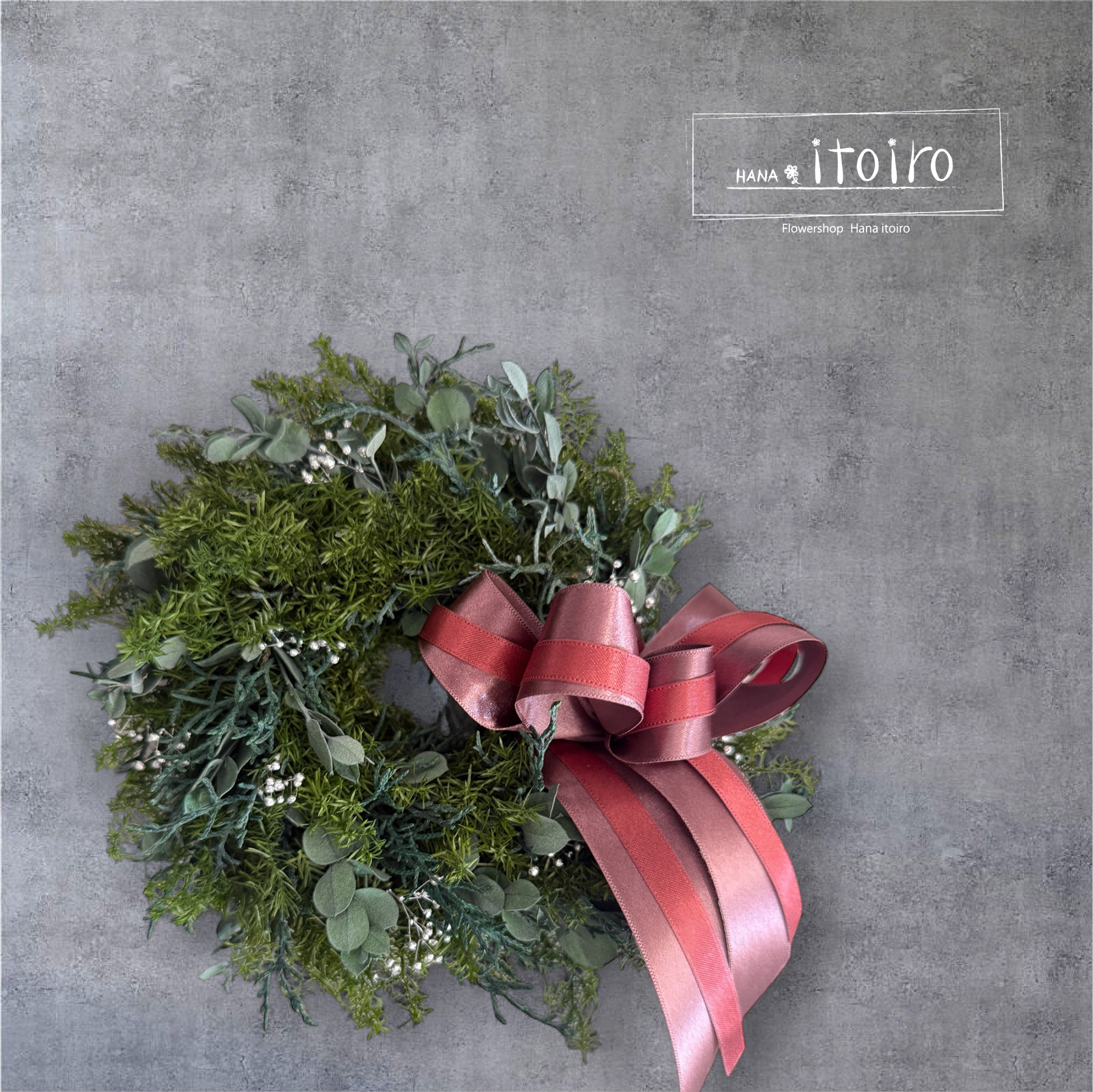 【NEW】プリザーブドフラワーの『クリスマスリース』Rose