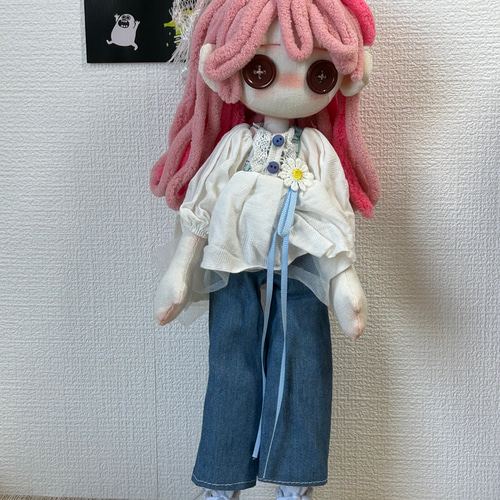 CCDOLL】可動式BJDぬいぐるみ・完全一点もの即納OK！・ピンクメッシュ