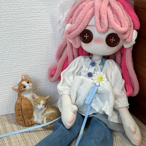 CCDOLL】可動式BJDぬいぐるみ・完全一点もの即納OK！・ピンクメッシュ