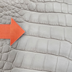 【mayumayu 様専用商品】ワニ革  半艶マット  グレージュ  No.C007002/6995 9枚目の画像