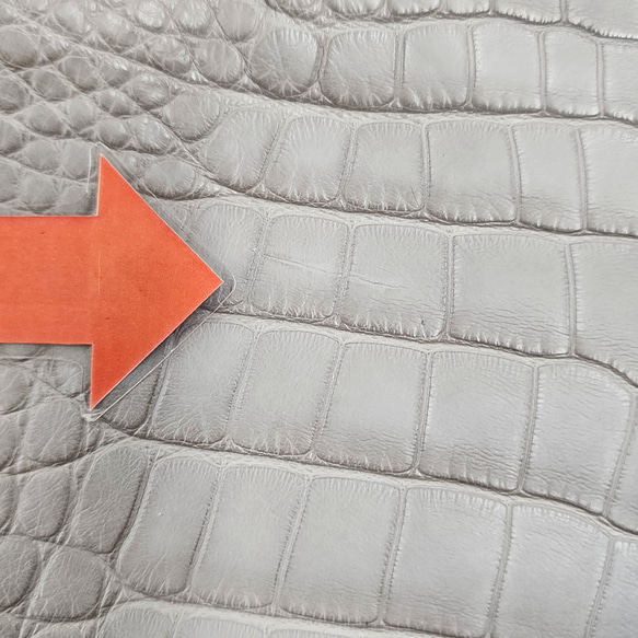 【mayumayu 様専用商品】ワニ革  半艶マット  グレージュ  No.C007002/6995 9枚目の画像