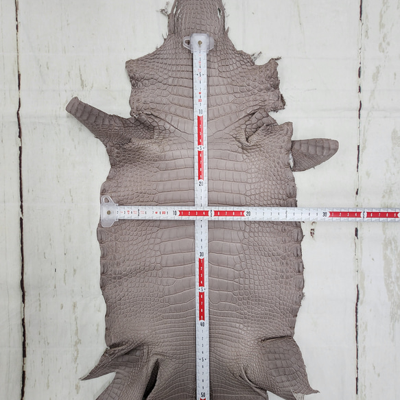 【mayumayu 様専用商品】ワニ革  半艶マット  グレージュ  No.C007002/6995 16枚目の画像