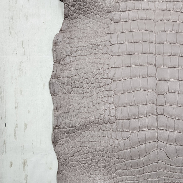 【mayumayu 様専用商品】ワニ革  半艶マット  グレージュ  No.C007002/6995 18枚目の画像