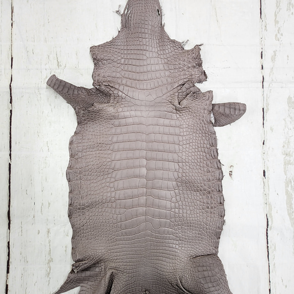 【mayumayu 様専用商品】ワニ革  半艶マット  グレージュ  No.C007002/6995 12枚目の画像