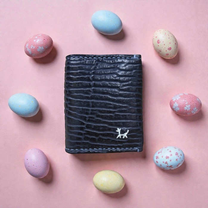 アザラシレザーとイタリアンレザー　２つ折り財布