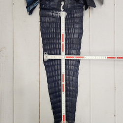 ワニ革 クロコ ヌメ・半艶マット ディープロイヤルブルー　No.C008760 7枚目の画像