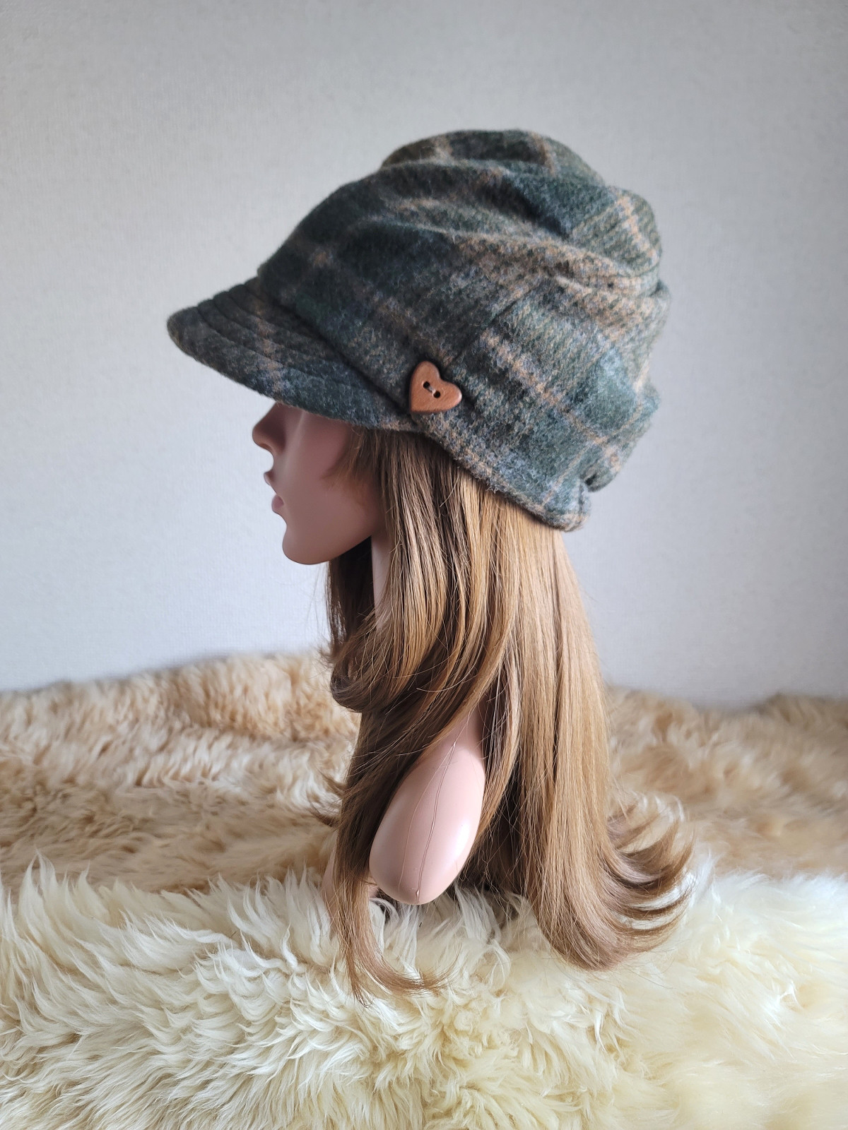 コンパクトタイプ★落ち着きグリーン系★約60㎝★ツイストキャスケット