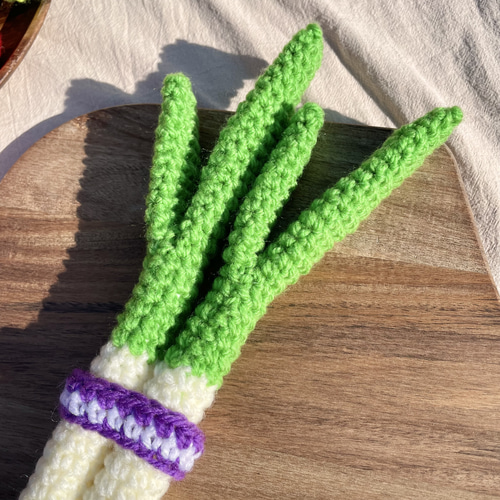 かぎ針編み 白ネギ 2本セット あみぐるみ moon_crochet 通販 20014861