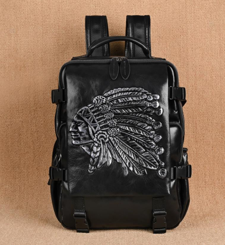 ハンドメイド黒レトロヘッド層牛植なめし牛革ショルダーバッグ本革大容量男女カジュアルバックパック 31,070円