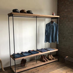 数量限定 MH4-80 ハンガーラック アイアン 古材 収納 ラック