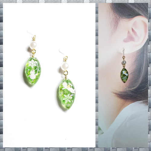 ハンドメイドのターコイズピアス キングマン インディアンジュエリー風