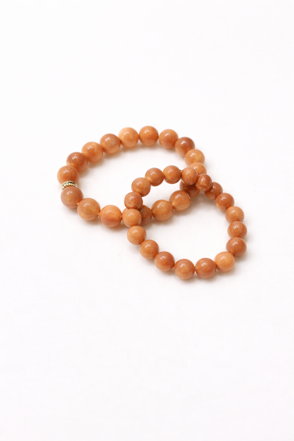 ＜天然石＞良質なオレンジムーンストーン。心に温かさをもたらし気持ちを前向きに導いてくれるブレスレット。