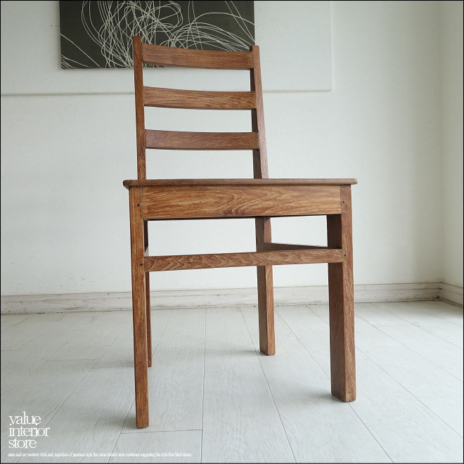 チーク無垢材 ヴィンテージチェアAig/N ダイニングチェア 椅子 イス ナチュラル 古材家具 再生家具 レトロ 無垢材