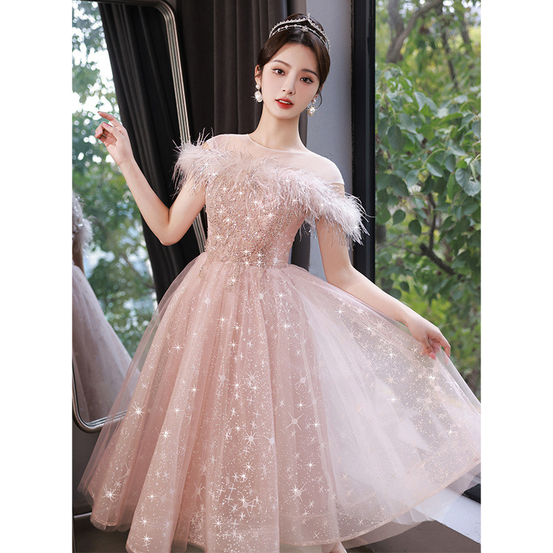 ピンク ショート丈 きらきら カラードレス 綺麗 プリンセス ウェディング パーティー 演奏会 二次会 HL133 7,483円