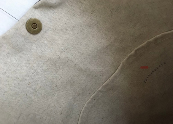 ★ 秋の感謝SALE★ラスト1点！秋色北欧柄くったりバック★軽い　コットンリネン　 4枚目の画像