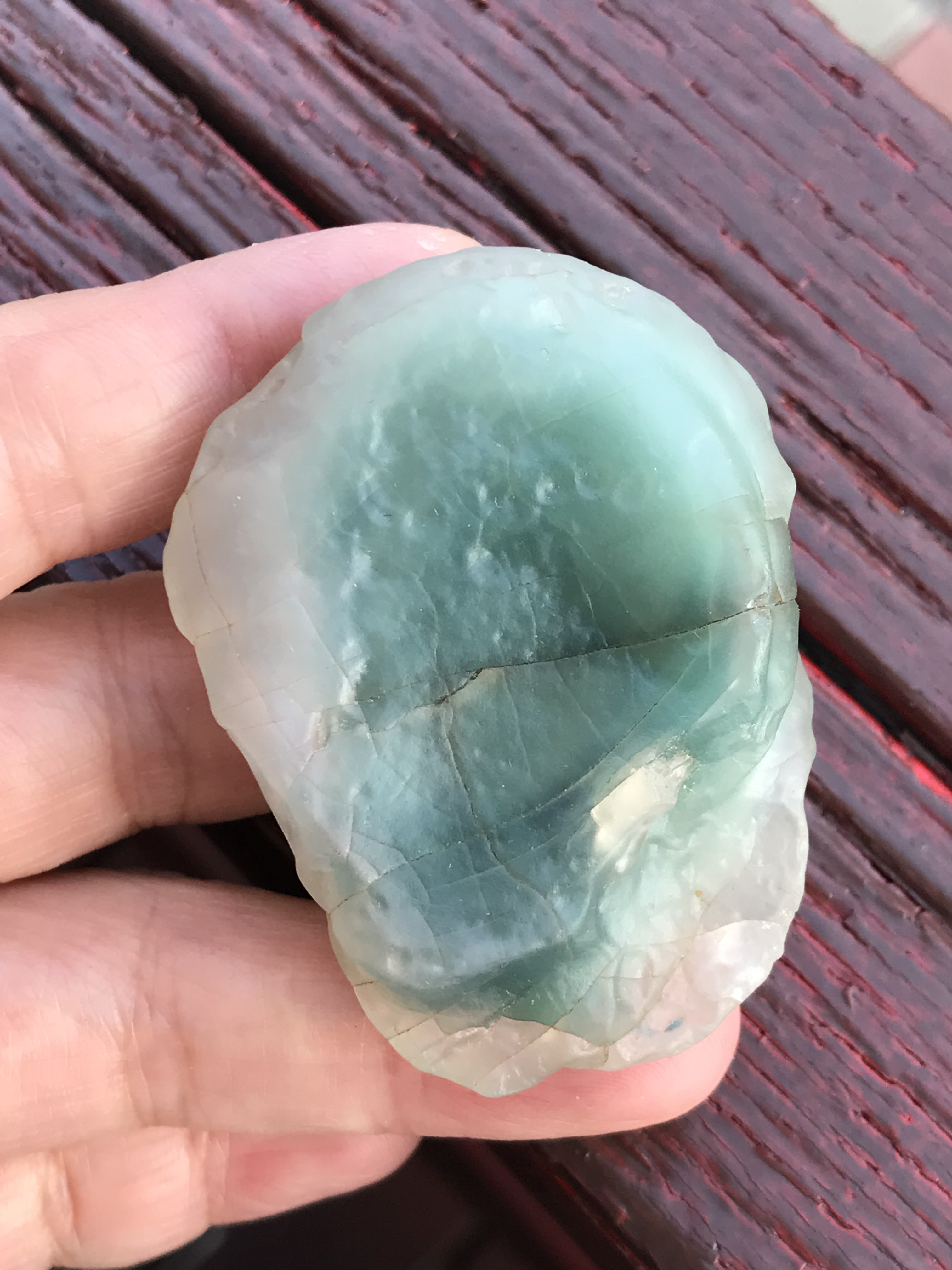 ゴビ石−1416 ゴビ瑪瑙　原石　緑