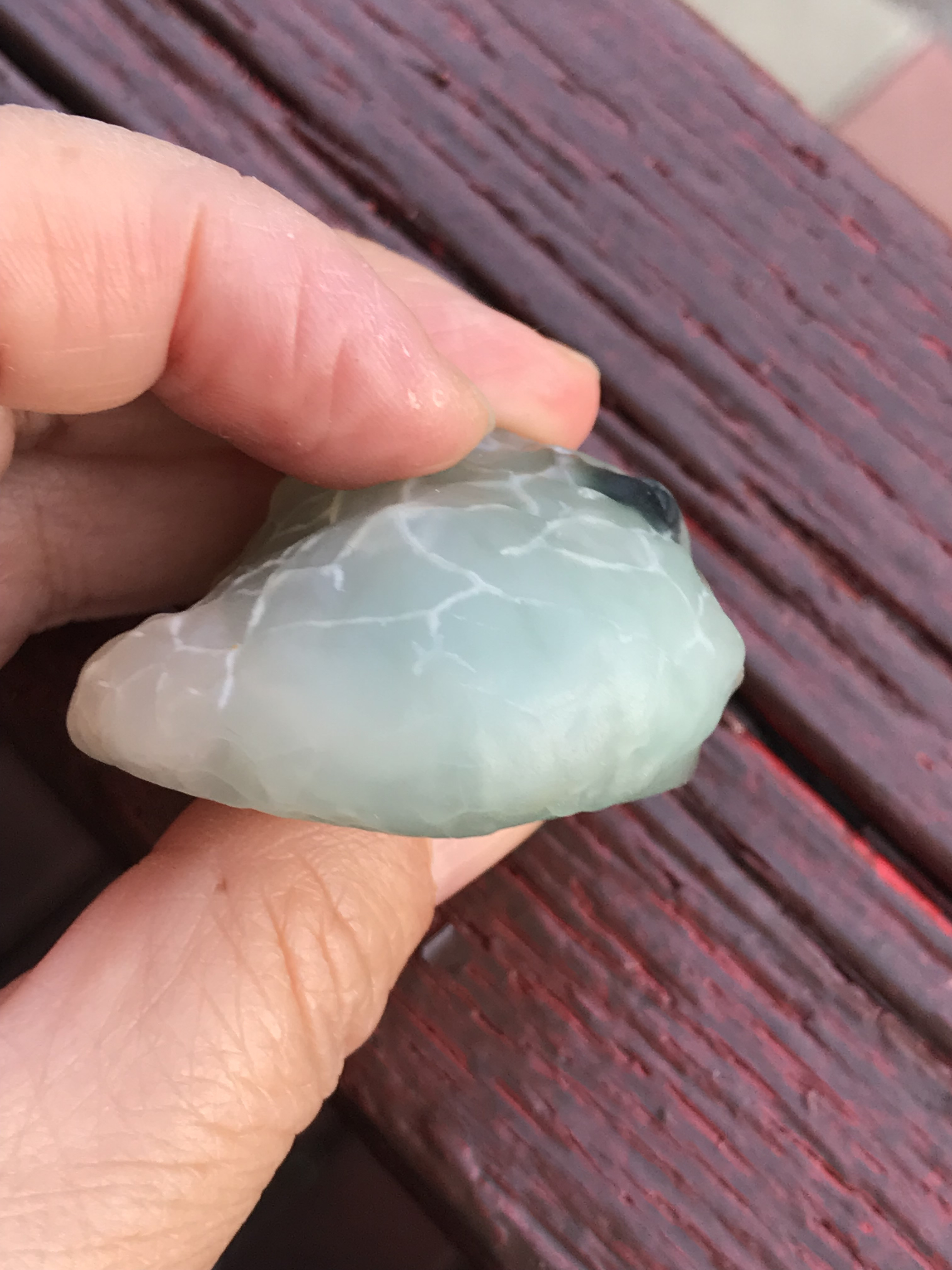 ゴビ石−1416 ゴビ瑪瑙　原石　緑