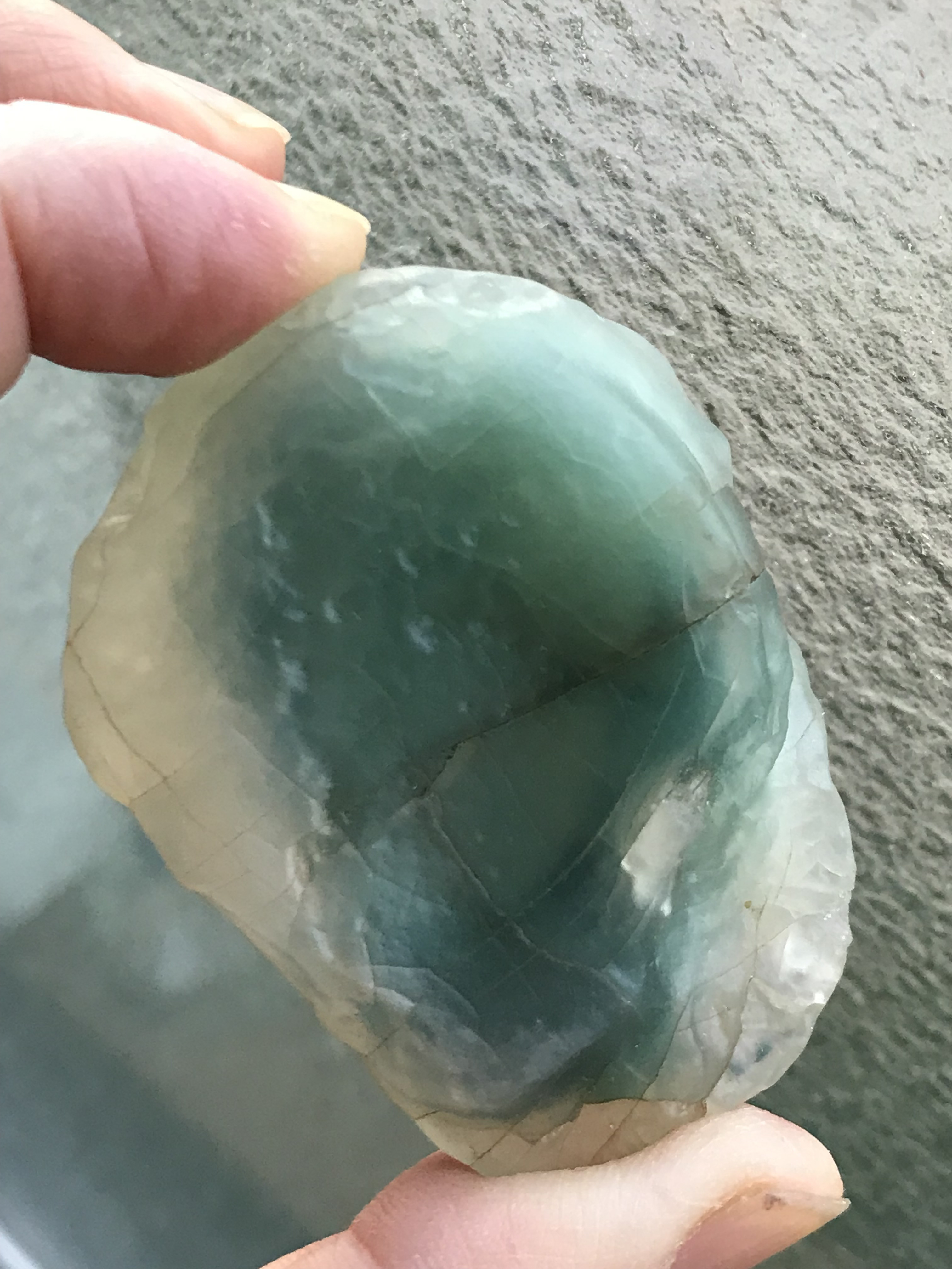 ゴビ石−1416 ゴビ瑪瑙　原石　緑