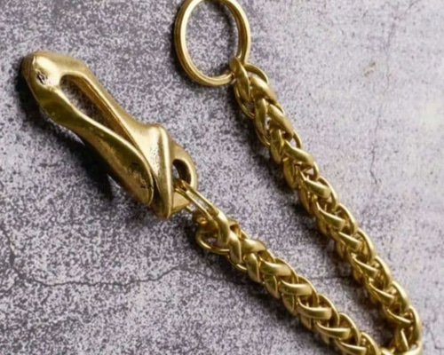 新作 creema限定 真鍮 フック ウォレットチェーン キーチェーン ブラス