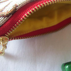 再販2025クリスマス　オランダ生地（MS）トナカイのポーチ　小銭入れ　鍵入れ　コスメ入れ 6枚目の画像